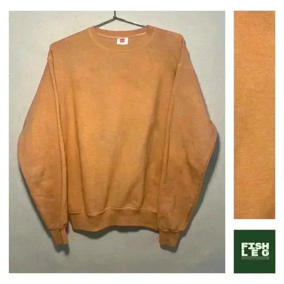 Hanes Other - Hanes | Unisex Garment Dyed Crewneck Sweatshirt - Burnt Orange / Sz S